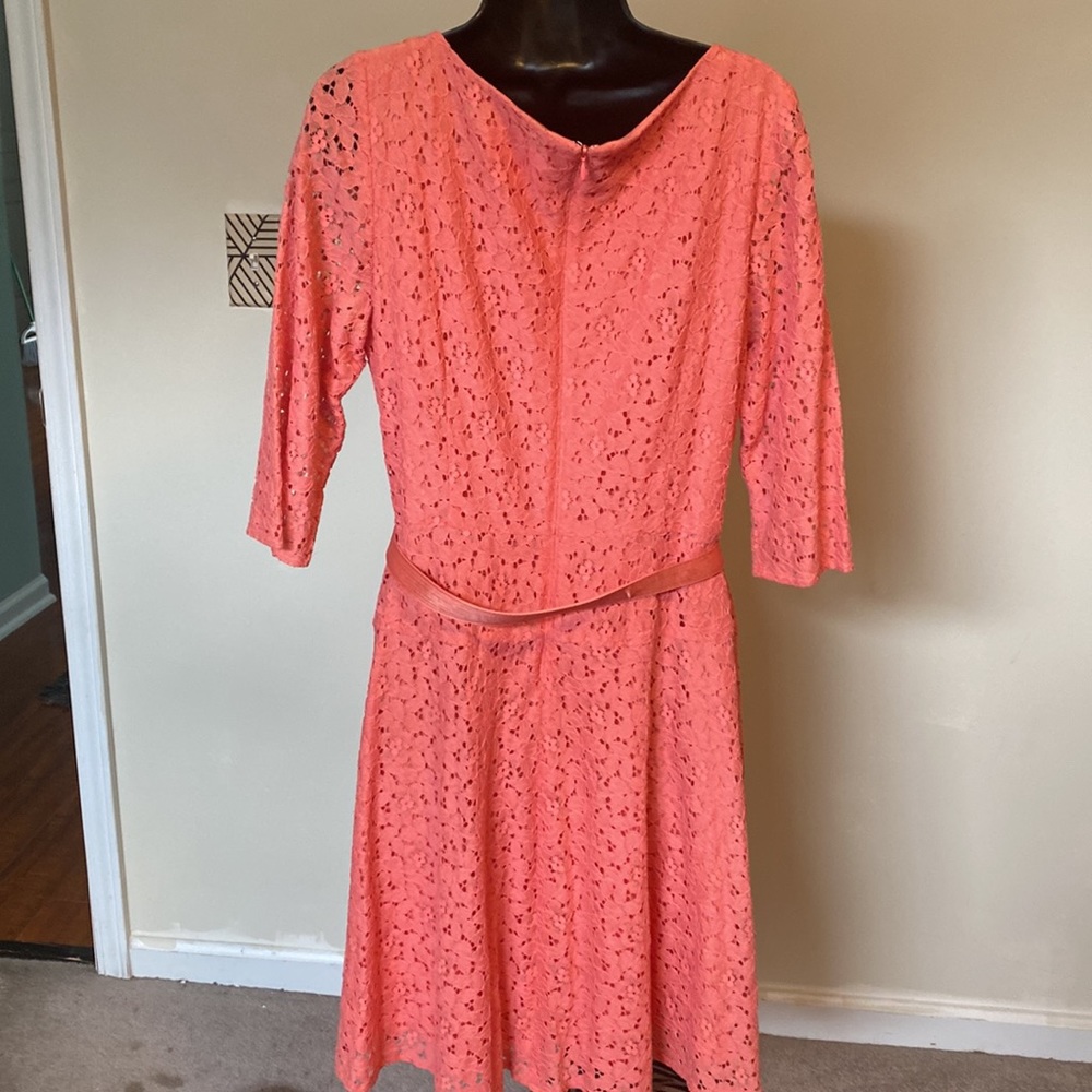 PRE-OWNED JESSICA H CORAL LACE DRESS - Picture 13 of 16